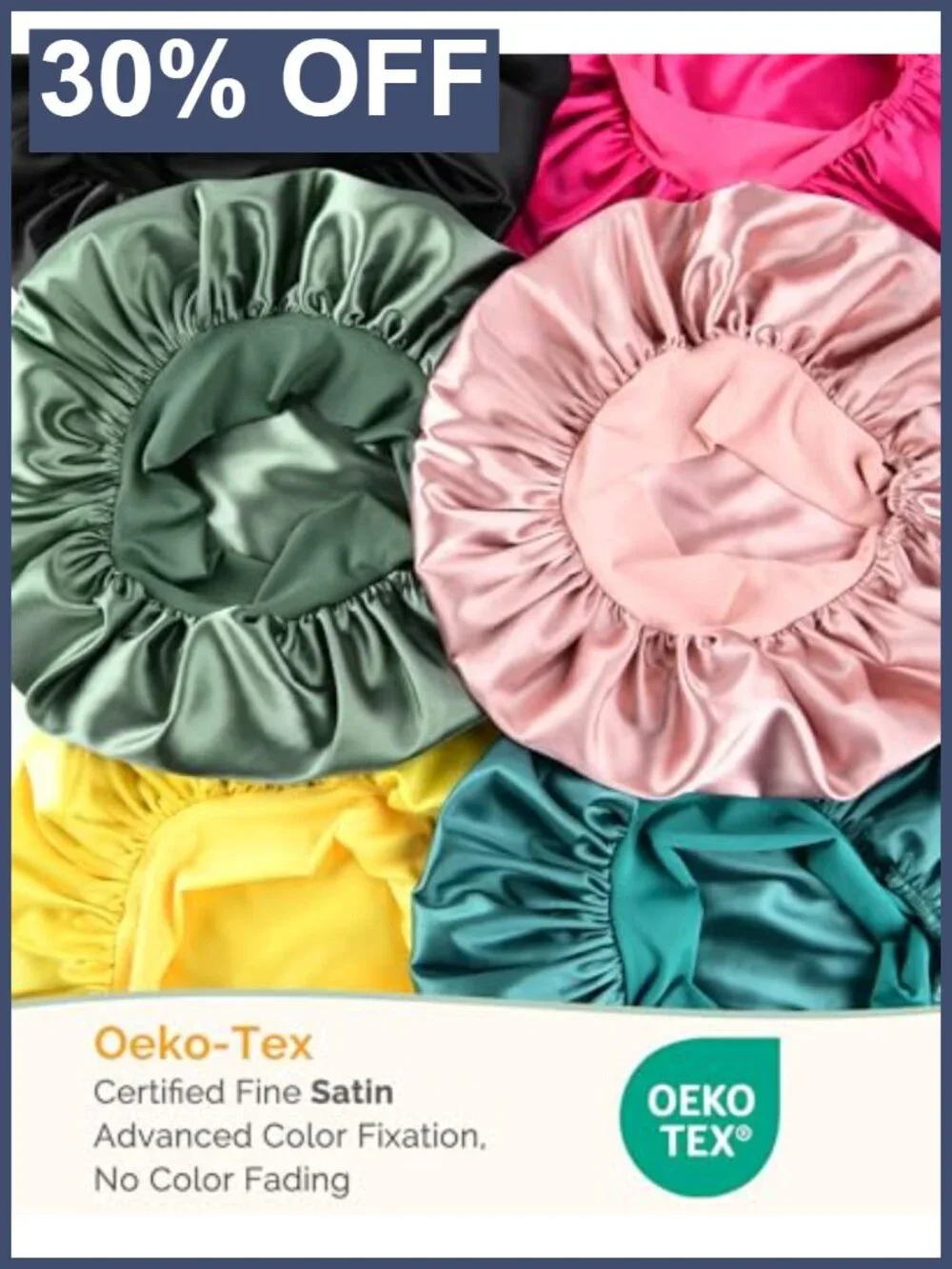 Adjustable Silk Bonnet for Sleeping Women Double Layer Satin Hair Wrap